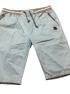 Men's Light Blue Drawstring Casual Shorts